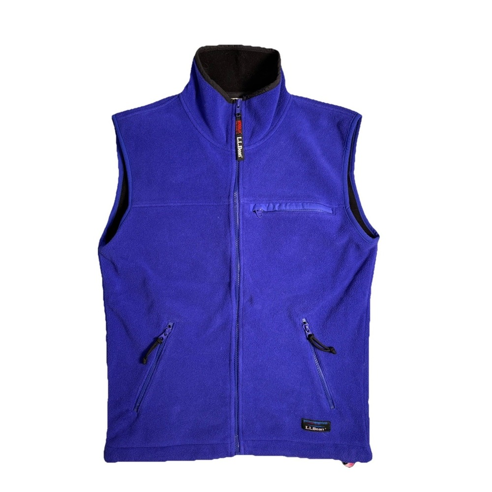 Vintage L.L. Bean Outdoors Purple Vest Polartec Fleece Windbloc Series Medium